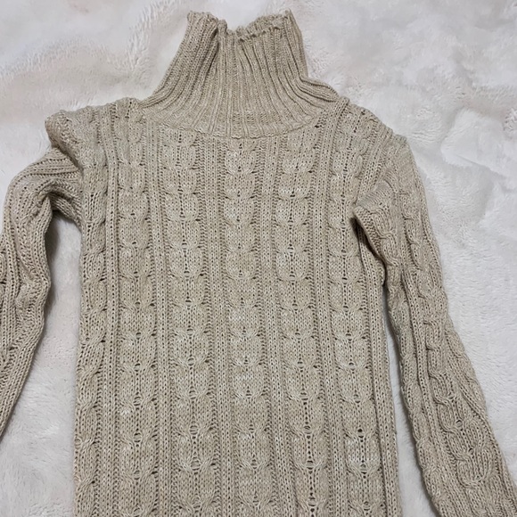 Beige Turtleneck Knitwear dress - Picture 2 of 2